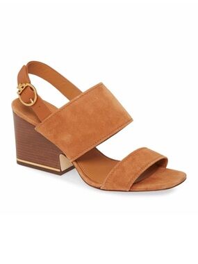 Tory Burch Selby 75mm Block Heel Sandal Ambra Suede [Size 7]